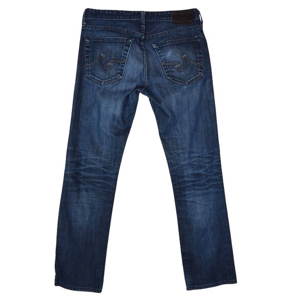 AG Adriano Goldschmied Matchbox Jeans 32 Slim Straight Dark Wash Premium Denim - Picture 3 of 11